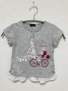 BEBE　プリント Ｔシャツ　110cm グレーのサムネイル
