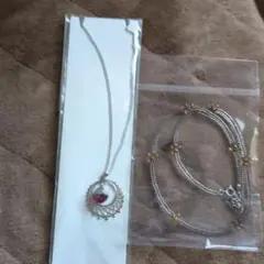 ネックレス　 セット　ビーズ　赤　ブラウンイエロー