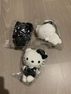 アベイル ハローキティ ぬいぐるみ　50周年 マスコットチャーム 3点セット