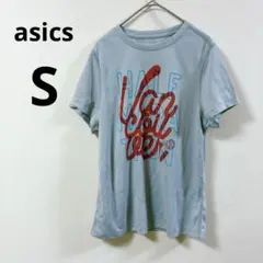 アシックス ランニングTシャツ S グレー 速乾 メッシュ 半袖 スポーツウェア