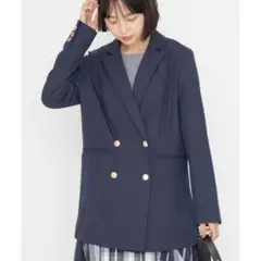 LAVEANGE ダブルブレストテーラードジャケット ネイビー L