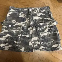 迷彩柄カーゴミニスカート＆デニムプリーツスカート 2点セット