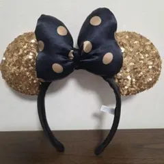 ミニー♡ゴールドスパンコールカチューシャ