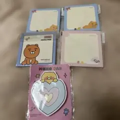 新品　カカオフレンズ　メモバット5個セット　ライアン　アピーチ