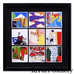 ART - 池田満寿夫 陶板画 人物画 抽象画 額装 インテリア 洋画 版画 絵画 真作保証 真作保証】池田満寿夫「女優」1968年 銅版画 直筆サイン 36部