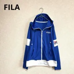 FILA フィラ フルジップジャージ ロゴ刺繍 ブルー L