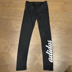 新品 アディダス adidas キッズ・ロングスパッツ レギンス 150cm 黒