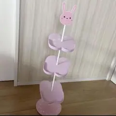 ウサギ　ピンク　シューズラック　靴収納