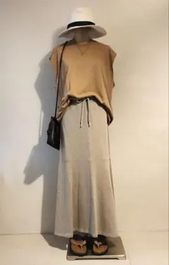 yoy様 C6018 切り替えウラゲスカートコーデ