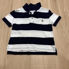 baby GAP ネイビー/ホワイト ストライプ ポロシャツ 2歳用