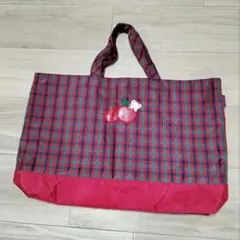 familiar ファミリア　赤ファミリアチェック　バッグ　リアちゃん