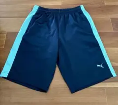 Puma サイドストライプ ショートパンツ 水色
