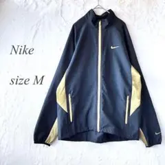 Nike ナイロンジャケット トレーニングウェア M ネイビー/ゴールド1214