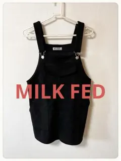 ☘️P1☘MILK FED ブラック スエード サロペット oneのサムネイル