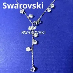 スワロフスキー　ネックレス　キューブ　スクエア　クリスタル　正規品　美品