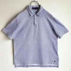 未使用 POLO GOLF ラルフローレン 千鳥格子柄 半袖 ポロシャツ LL 未使用 POLO GOLF ラルフローレン 千鳥格子柄 半袖 ポロシャツ LL