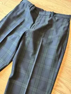 ユニクロ　スマートアンクルパンツ　ブラックウォッチ　L