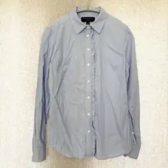 美品✦BANANA REPUBLIC フリルシャツブラウス S相当 ブルー