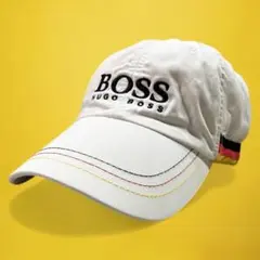 HUGO BOSS ヒューゴボス キャップ ドイツカラー ホワイト ゴルフ