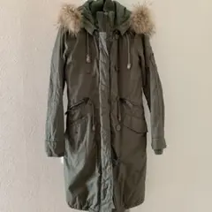 マウジー moussy/ラクーンファー極暖フード付きモッズコート