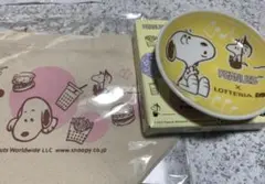 ロッテリアSNOOPYオリジナルランチトートバッグ＆小皿の２点セット