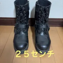 バイカーブーツ ブラック レザーのサムネイル