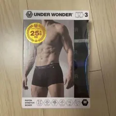 UNDER WONDER ボクサーパンツ 3枚セット Mサイズ