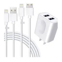 ⭐iPad 充電器ケーブル USB 2ポート 1M/1.5M ホワイト