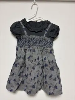 花柄チュニック 90サイズ グレー系