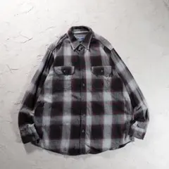 Faded Glory ネルシャツ オンブレチェック　コットン　グレー