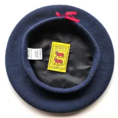 【美品】MANUFACTURE DE BERETS ベレー帽　ネイビー
