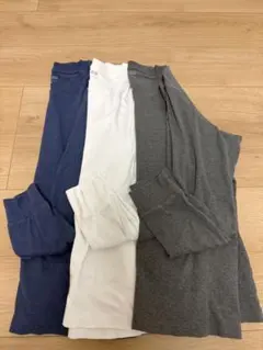 ユニクロ　メンズ　Lサイズ　綿　ロングTシャツ　3枚セット