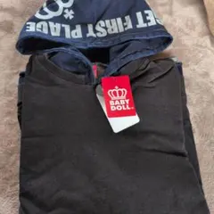 BABY DOLL フード付きトレーナー 黒