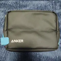ANKER ナイロンポーチ 黒/青