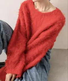 ウールシャギーショートニット【mystic】