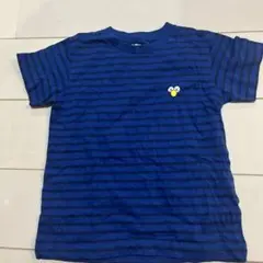 KAWS キッズ Tシャツ 130cm 青と黒のストライプ