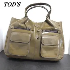 TODS　トッズ　ハンドバッグ　バッグ　オリーブ グリーン　パテントレザーのサムネイル