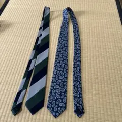 ネクタイ 2本セット ストライプ ペイズリー まとめ売り