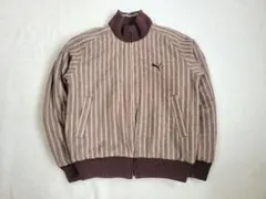 90s PUMA 短丈 リバーシブル ウール キルティング ジャケット ブラウン