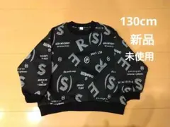 オーバーサイズ ロゴプリント トレーナー