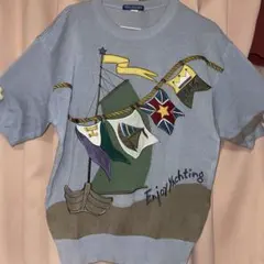 HARDY AMIES サマーニット ヴィンテージ 古着 Mサイズのサムネイル
