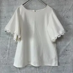 クリア　トップス　ブラウス　カットソー　レース フレアスリーブ　フォーマル