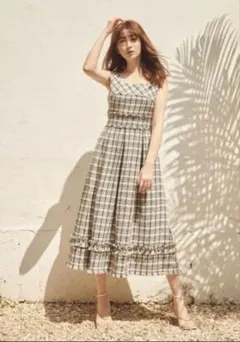 herlipto Anduze Belted Check Dress 黒M - メルカリ
