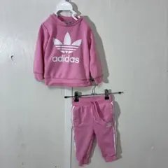 adidas キッズ セットアップ ピンク　80cm