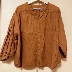 Samansa Mos2 ブラウン 長袖シャツ Fサイズ