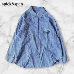 試着のみ♡未使用】スピックアンドスパン 刺繍オーバーシャツ ブラック 