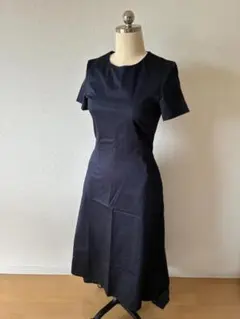 COS ネイビー 半袖 ロングワンピース XS EUR34 US4