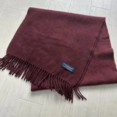 Burberry LONDON カシミア100%マフラーワインレッド