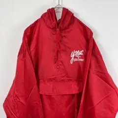 USA古着 00s ピザ屋 ハーフジップ ナイロンジャケット アノラックパーカー