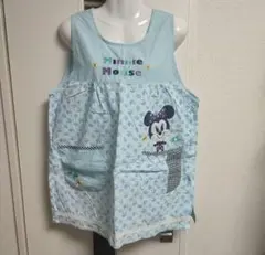 ミニーマウス エプロン 水色